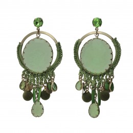 Inspiration Earring Green Crystal O145